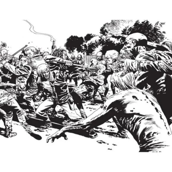 Walking Dead 2 Adult Coloring Books Rick Grimes Michonne Walkers Art AMC NEW - Picture 7 of 12